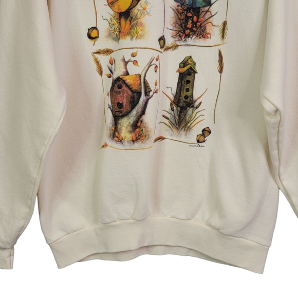 1997 Vintage Birdhouse Graphic Grandma Sweatshirt Crewneck Women's Size L - Picture 2 of 15